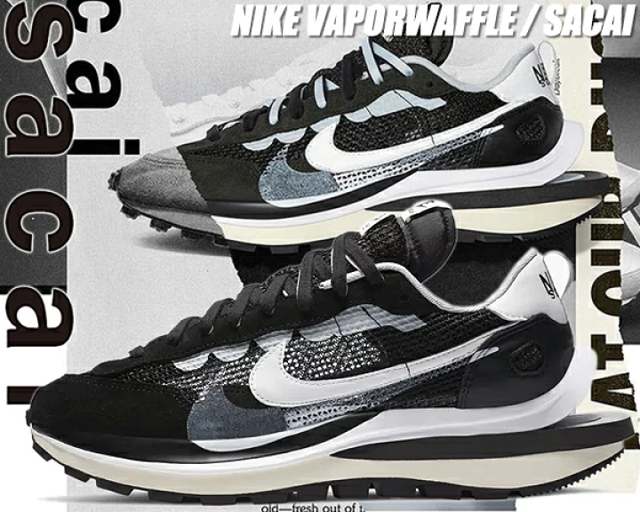 ナイキ x sacai VaporWaffle 'Black and White'