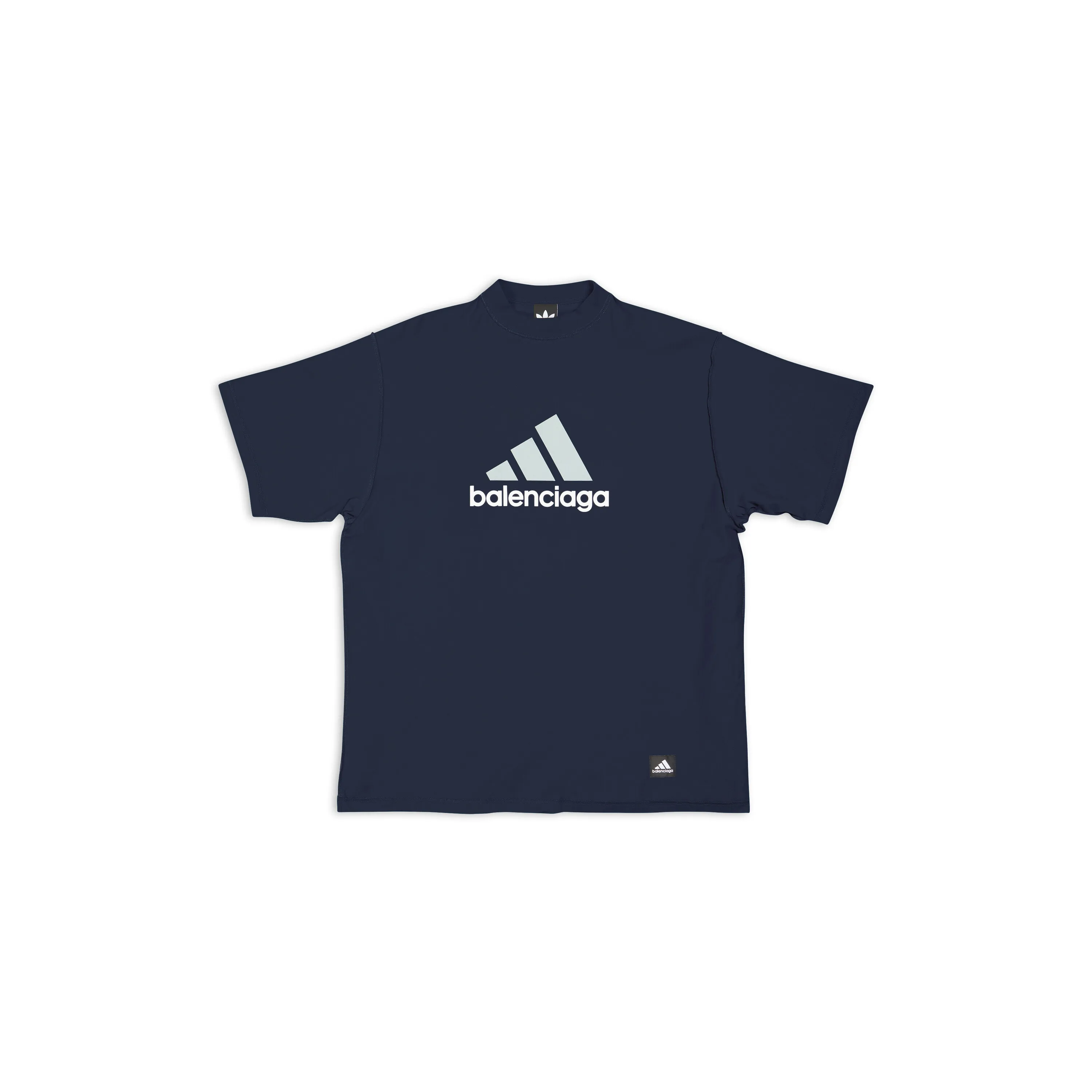 BALENCIAGA / ADIDAS オーバーサイズTシャツ で ネイビーブルー