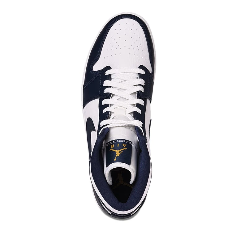 NIKE ナイキ AIR JORDAN 1 MID 'OBSIDIAN' エア ジョーダン ワン ミッド "オブシディアン" メンズ スニーカー WHITE/OBSIDIAN-METALLIC GOLD ホワイト/オブシディアン-メタリックゴールド【海外展開 日本未入荷】