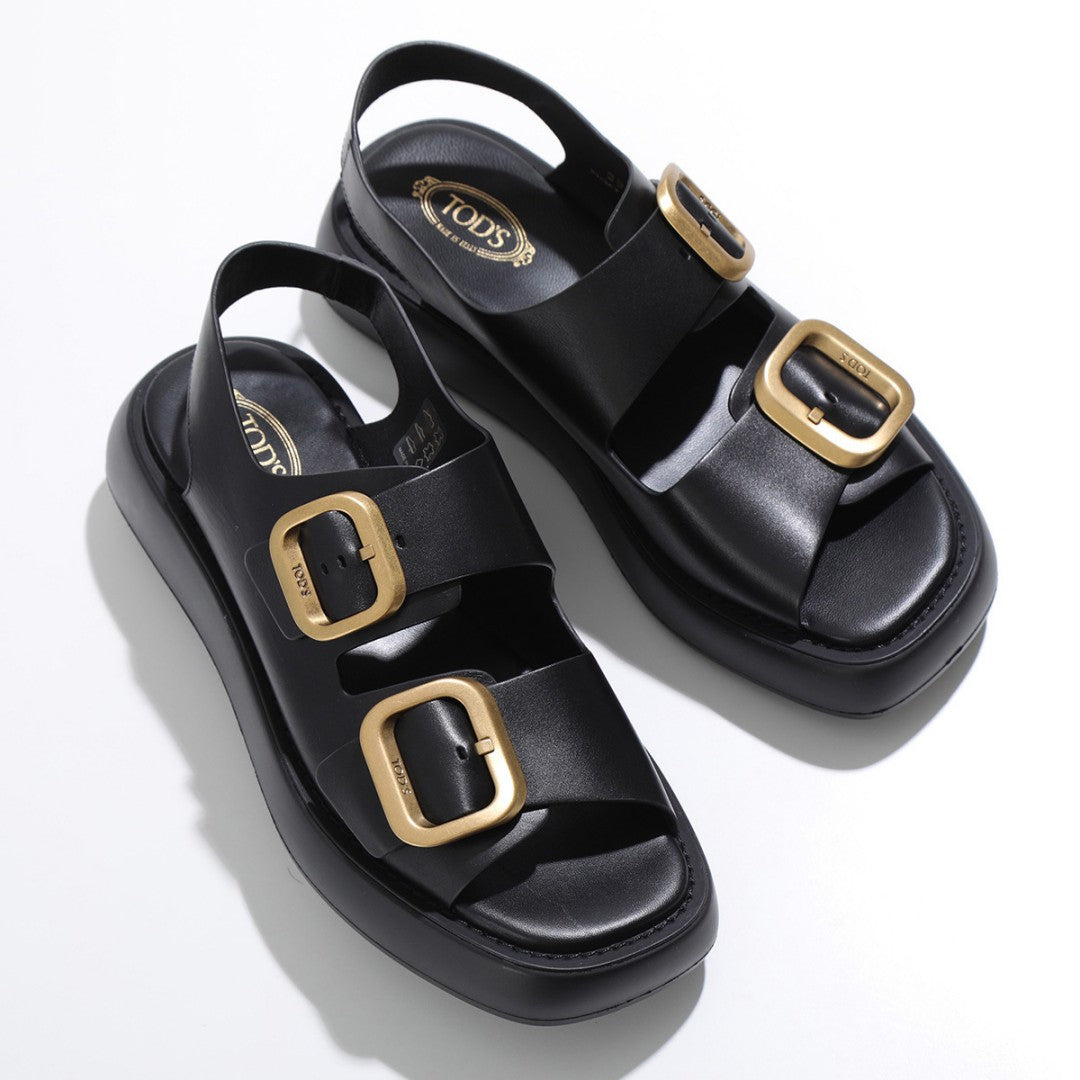 【Tod's 】💖春先にいち早くGET！🔥多くの雑誌に掲載！SNSでも話題沸騰中！レザー サンダル