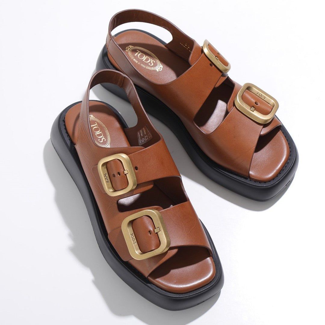 【Tod's 】💖春先にいち早くGET！🔥多くの雑誌に掲載！SNSでも話題沸騰中！レザー サンダル