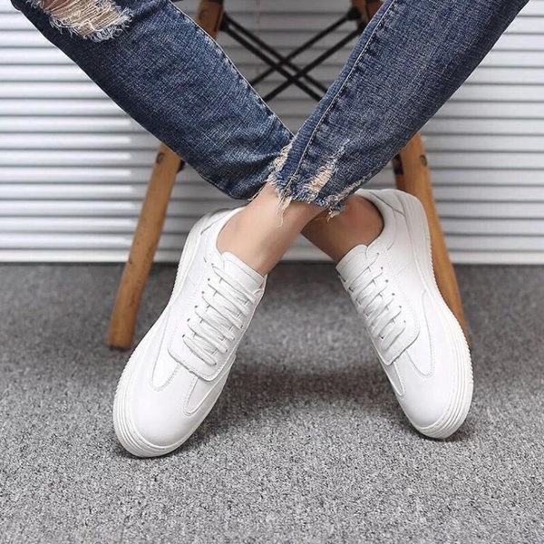 秋季新款小白鞋男韓版潮流百搭白色學生鞋子男休閑運