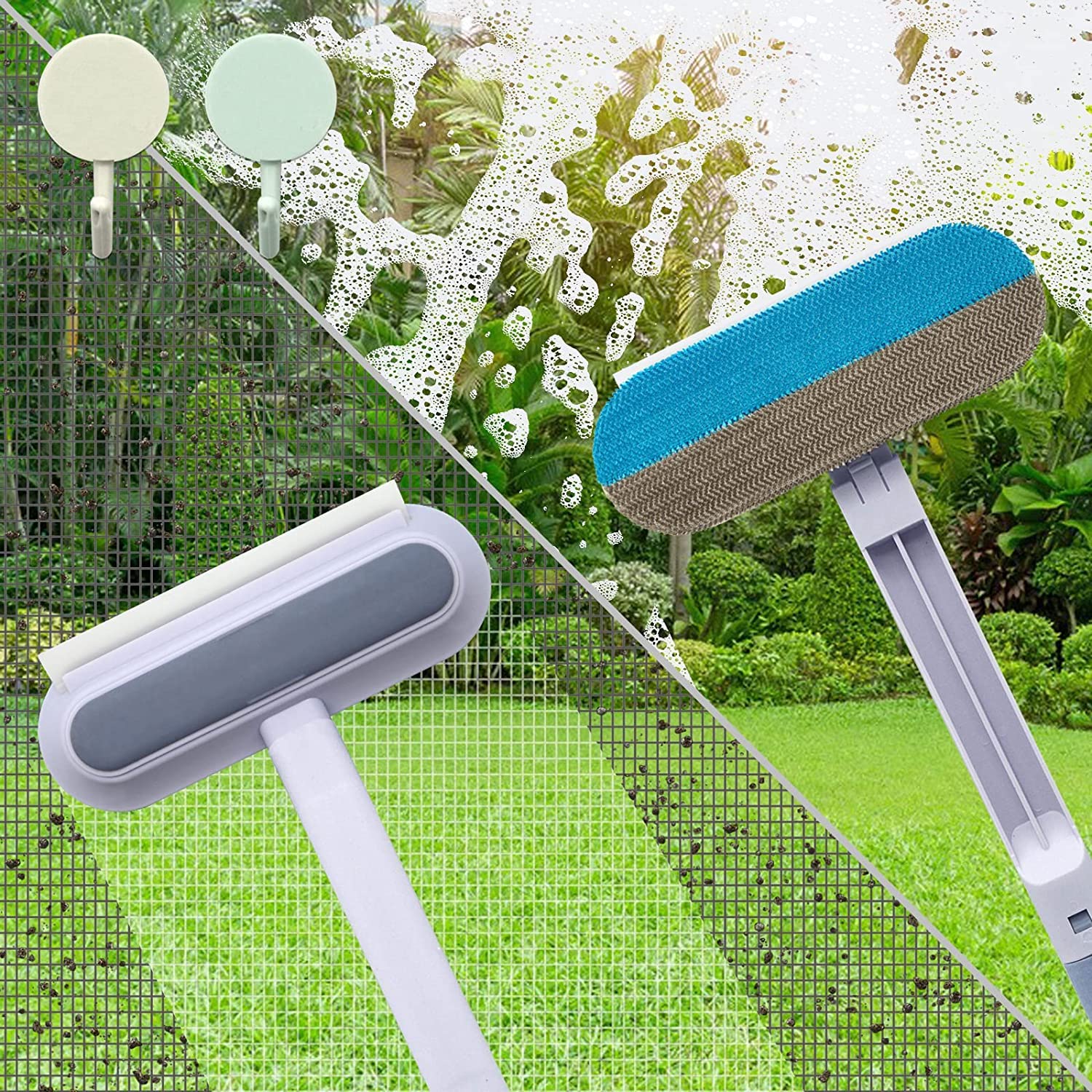 5 in 1 Window Screen Cleaner, Magic Window Cleaning Brush Tool, Grout