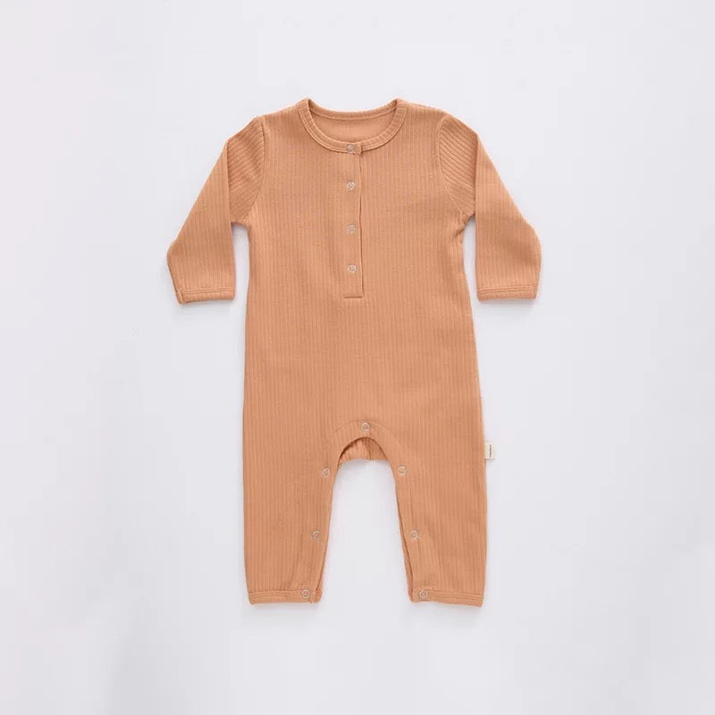 Ribbed Cotton Sleepsuit Romper