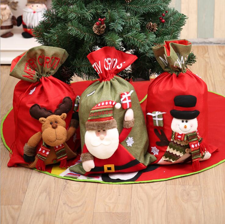New Christmas Large Jumbo Felt Santa Sack Children Xmas Gifts Candy Stocking Bag - Zmart Australia