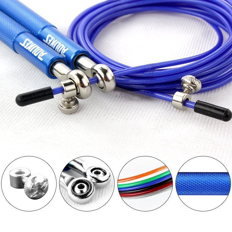 Adjustable High Speed Steel Skipping Jump Rope Dual Bearings Gym Boxing  Exercise - Zmart Australia