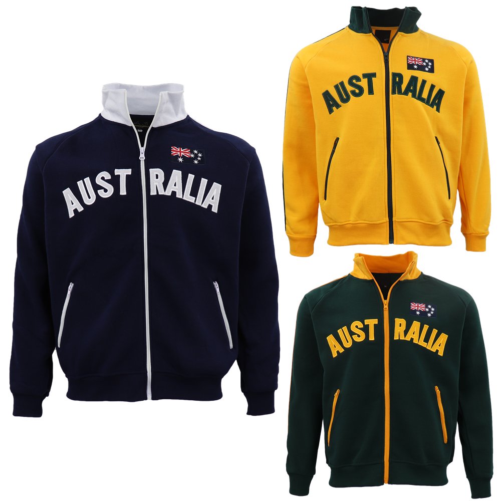 Adult Baseball Zip Up Jacket Australian Australia Day Souvenir Jumper Sweatshirt - Zmart Australia