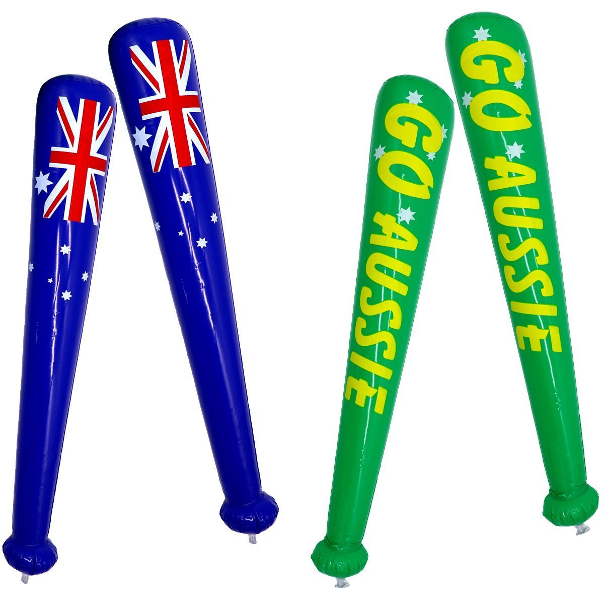 2 Australia Aussie Day Blowup Inflatable Thunder Sticks Australian Souvenir Flag - Zmart Australia