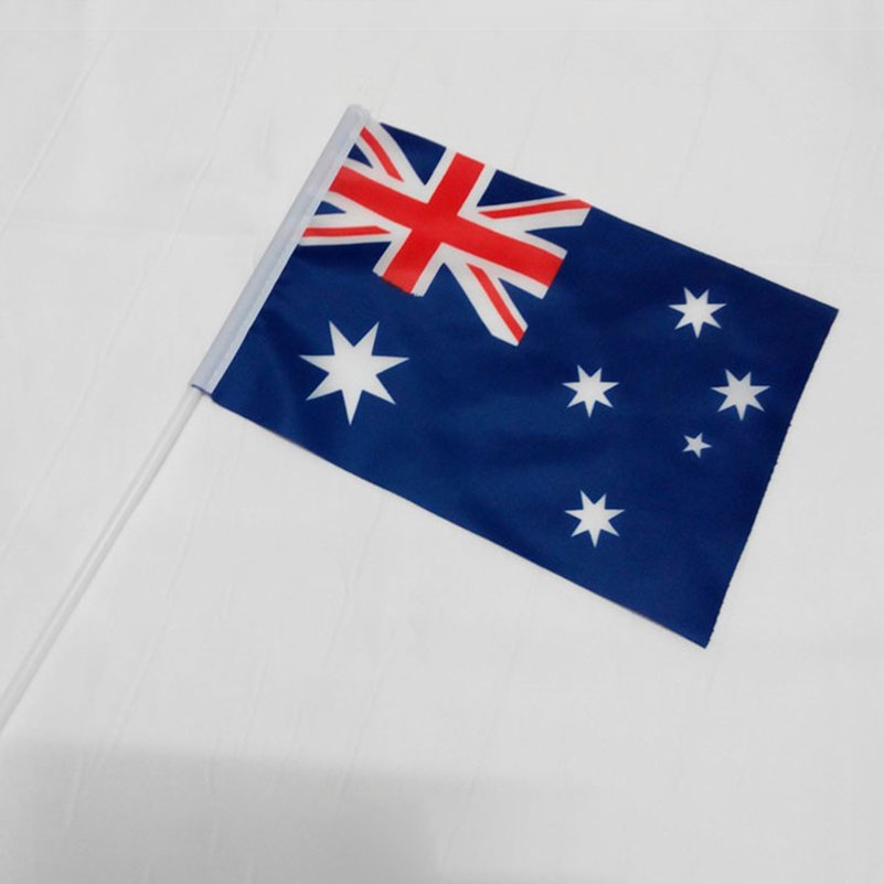 8x Australia Day Hand Held Small Wavers Aussie Australian Flags Party Souvenir - Zmart Australia