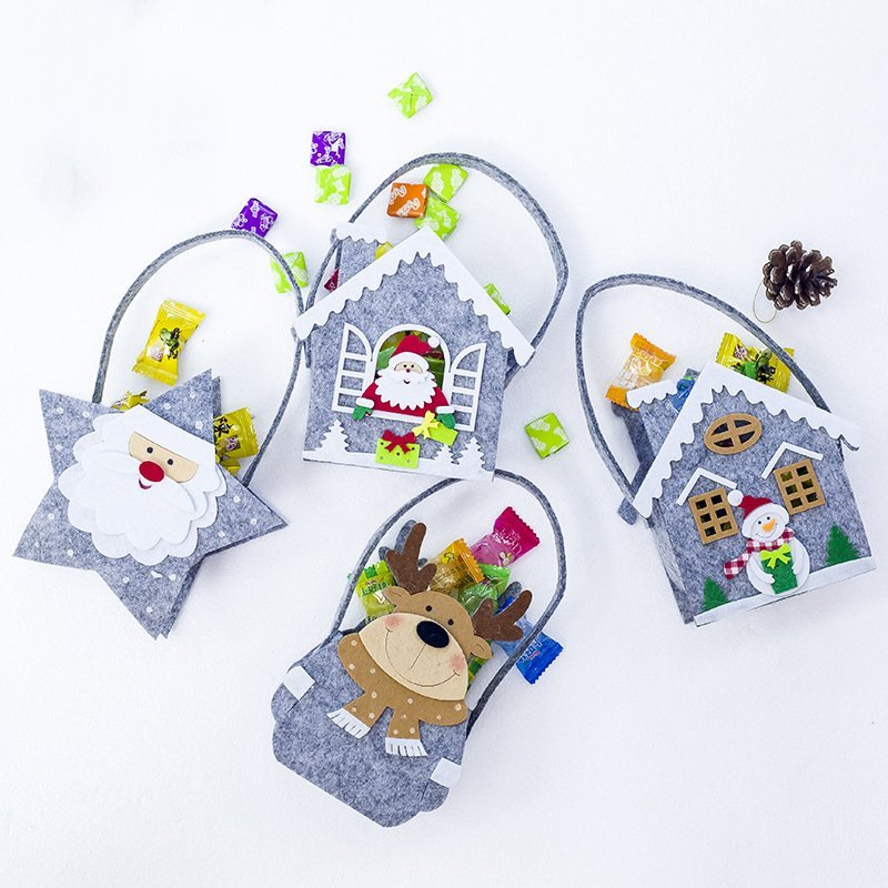 4X Christmas Candy Bag Box Tray Santa Xmas Pouch Kids Gift Wrap Home Party Decor - Zmart Australia