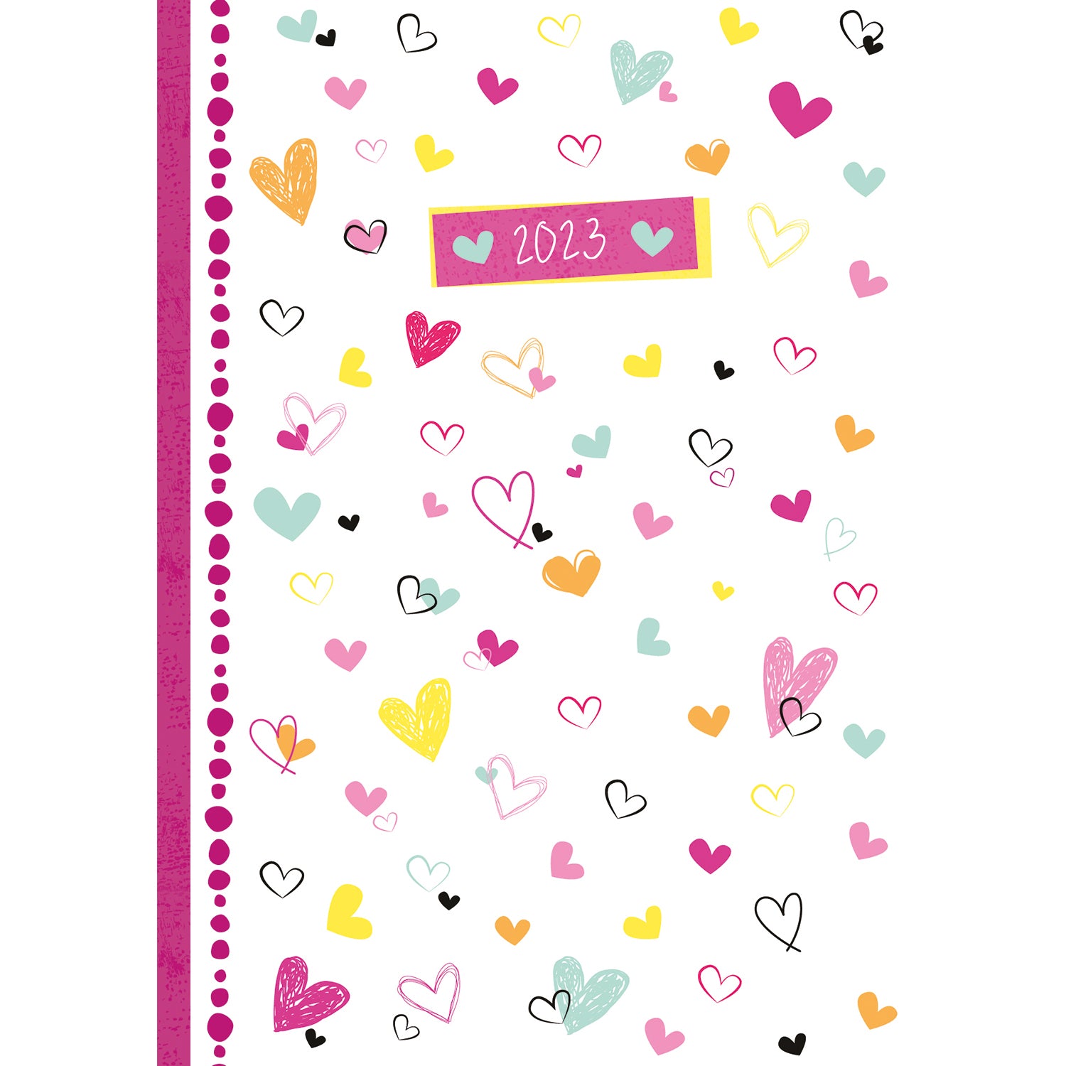 Hearts - 2023 Premium A6 Flexi Pocket Diary Planner Christmas Xmas New Year Gift - Zmart Australia