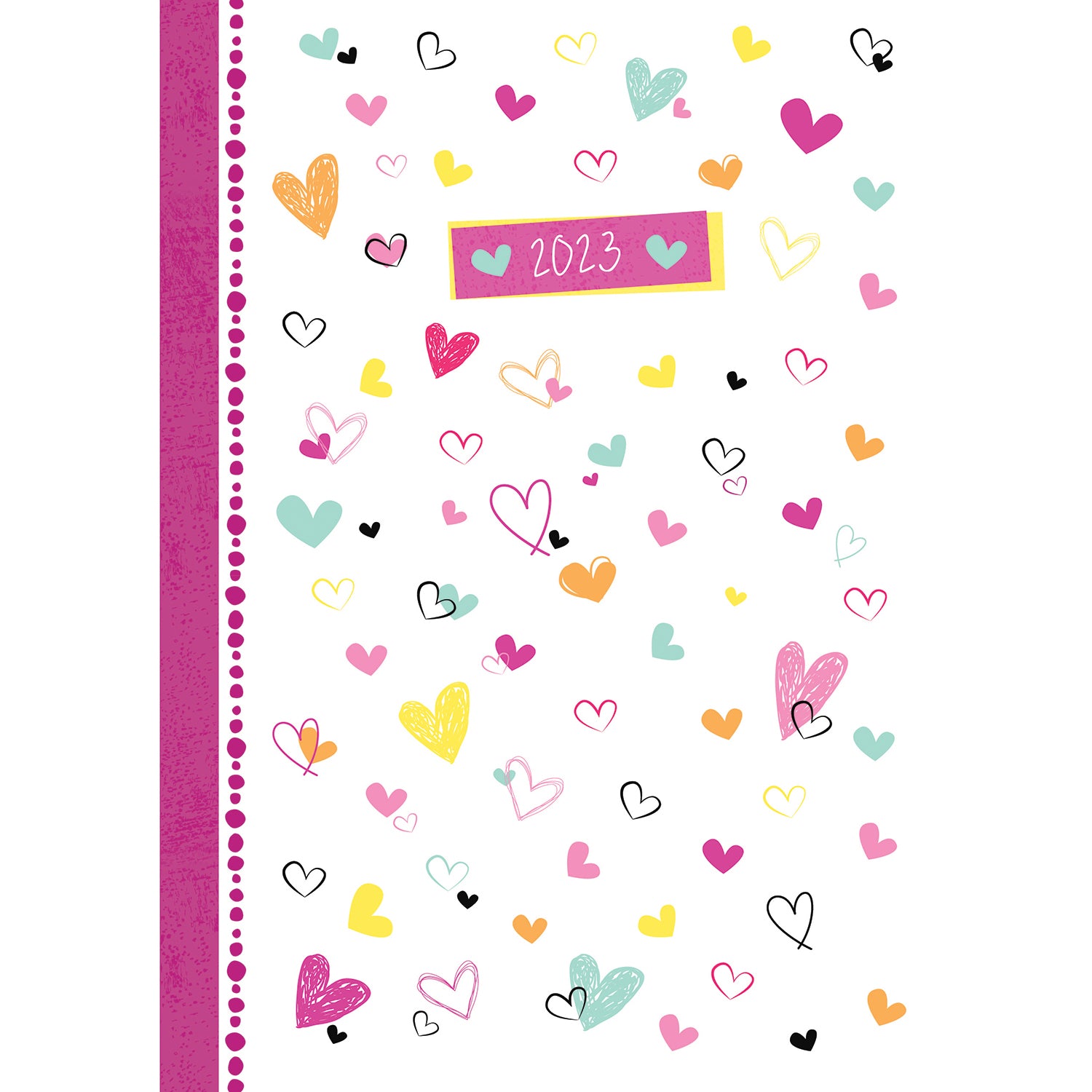 Hearts - 2023 A5 Padded Cover Diary Premium Planner Book Christmas New Year Gift - Zmart Australia