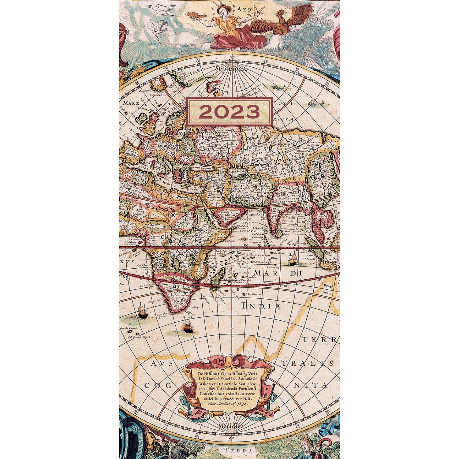 Antique Maps - 2023 Flexi Pocket Diary Premium Planner Christmas New Year Gift - Zmart Australia