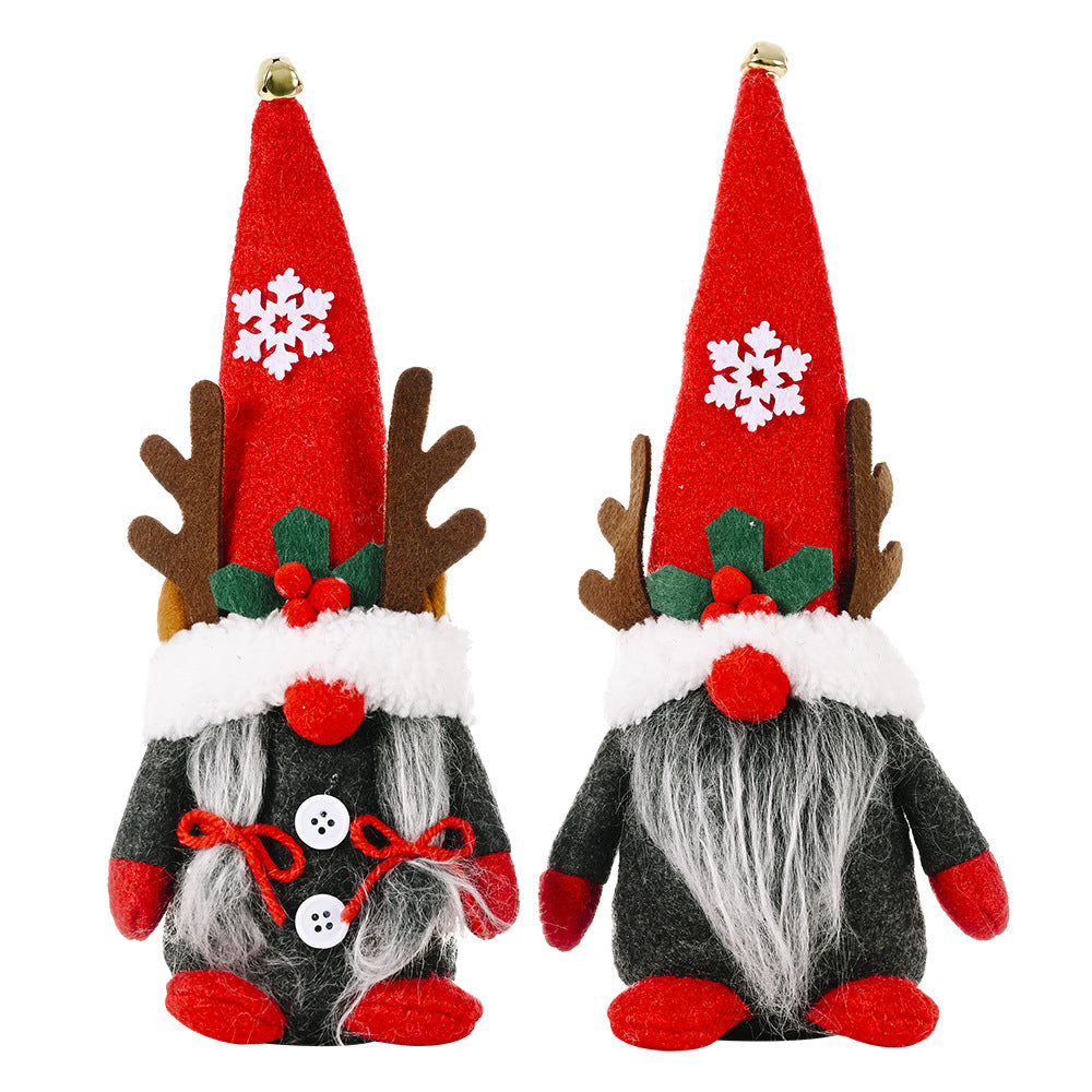 2x28cm Christmas Faceless Gnomes Plush Santa Toys Doll Gonk Dwarf Elf Xmas Decor - Zmart Australia