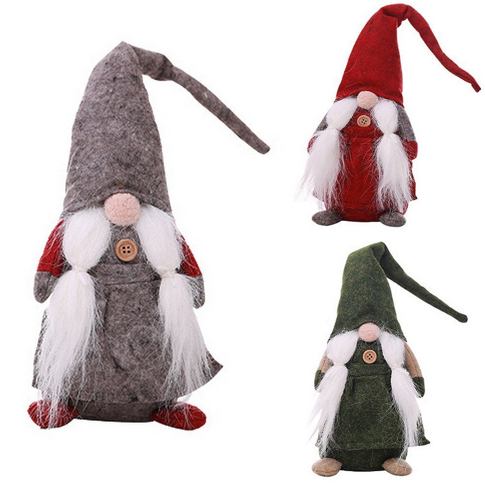 3PCS Christmas Santa Faceless Doll Plush Ornament Xmas Home Party Decor Kids Toy - Zmart Australia