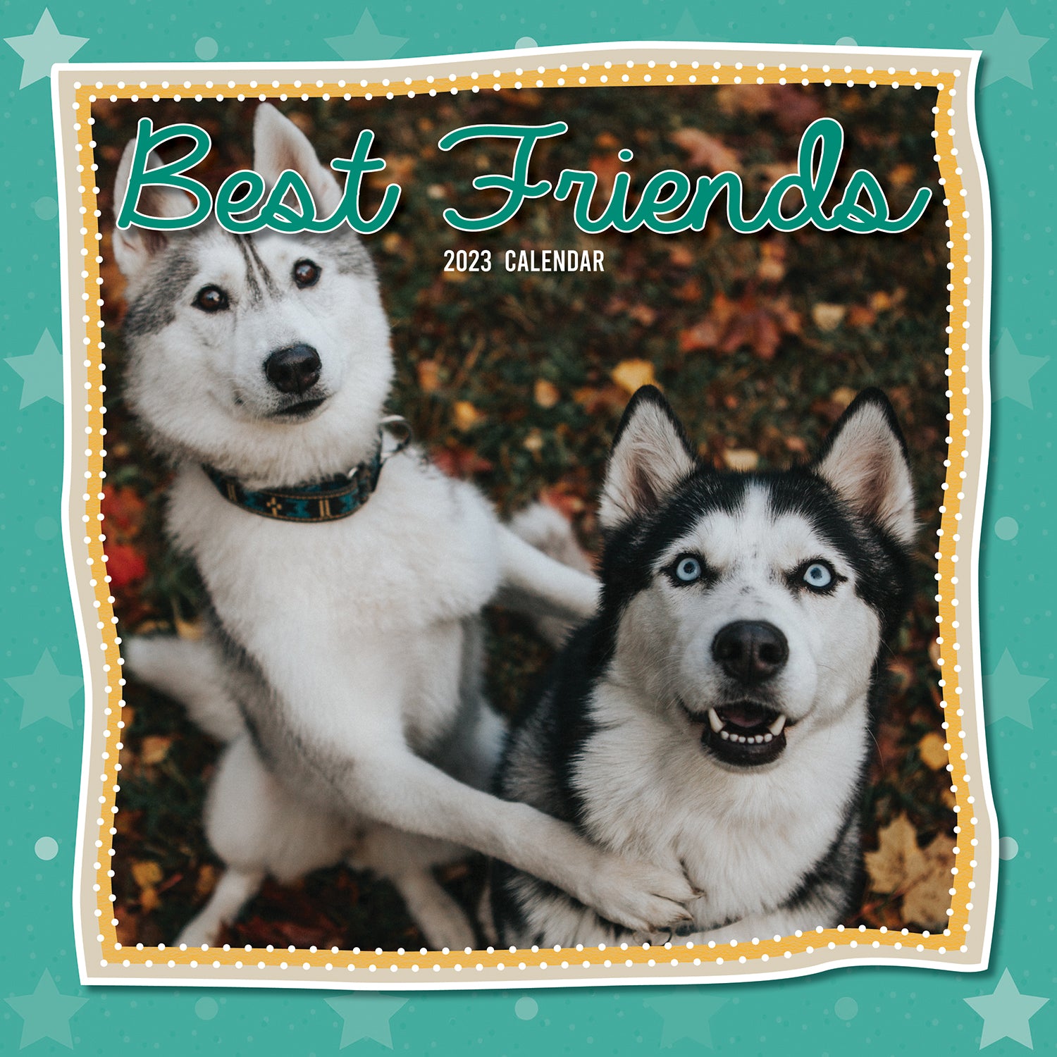 Best Friends - 2023 Square Wall Calendar Pets Animals 16 Months Premium Planner - Zmart Australia