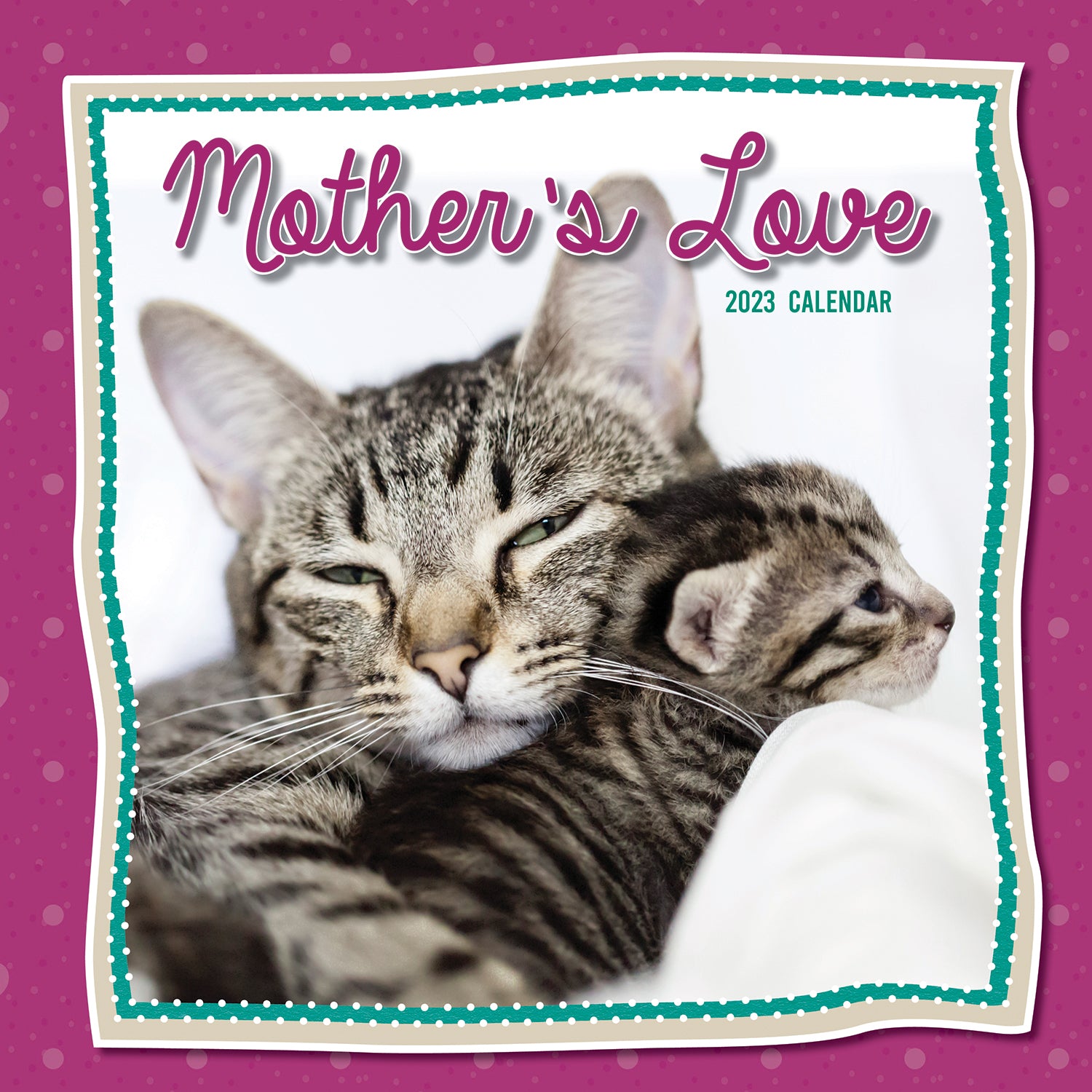 Mother's Love - 2023 Square Wall Calendar Pets Animals 16 Months Premium Planner - Zmart Australia