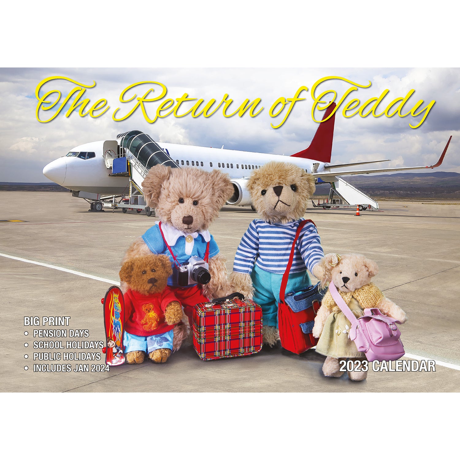 The Return Of Teddy 2023 Rectangle Wall Calendar 16 Months Planner New Year Gift - Zmart Australia