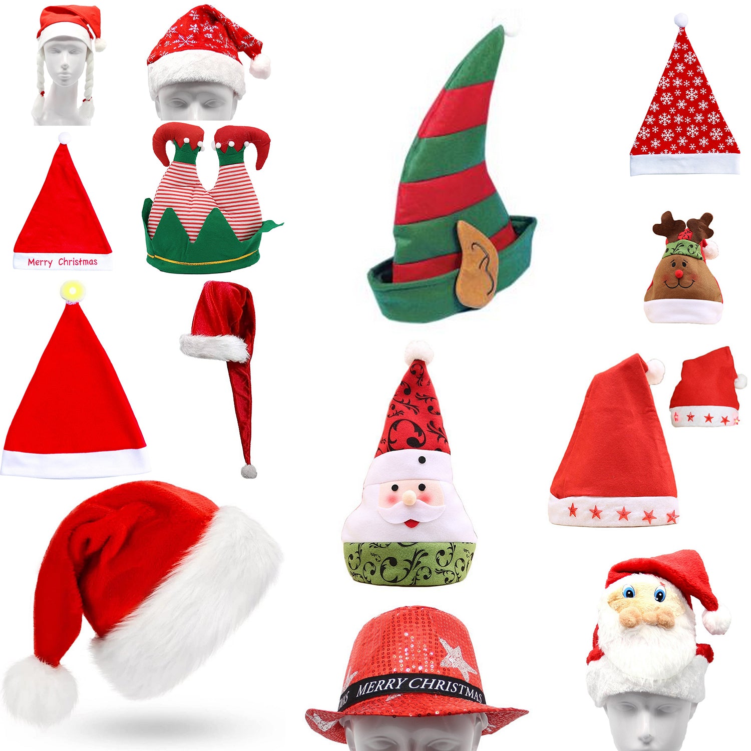 Christmas Unisex Adults Kids Novelty Hat Xmas Party Cap Santa Costume Dress Up - Zmart Australia