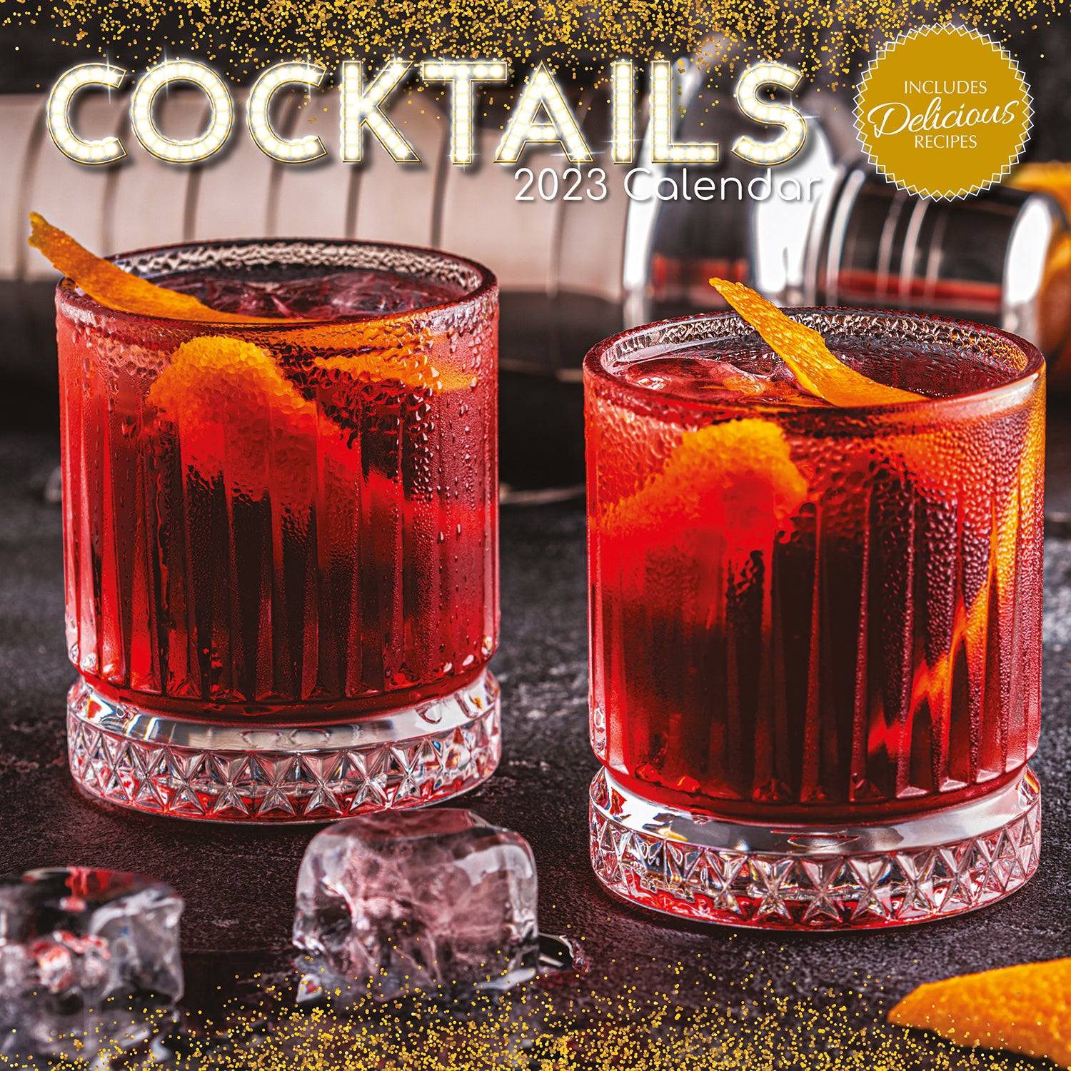 Cocktails - 2023 Square Wall Calendar 16 Months Food Planner New Year w Recipes - Zmart Australia