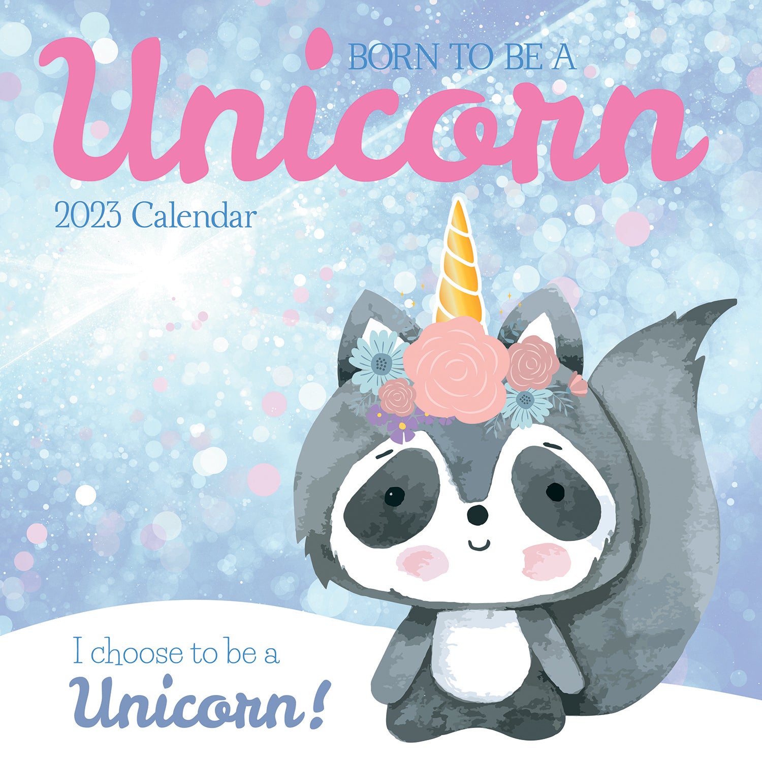 Born to be a Unicorn - 2023 Square Wall Calendar 16 Months Planner New Year Gift - Zmart Australia