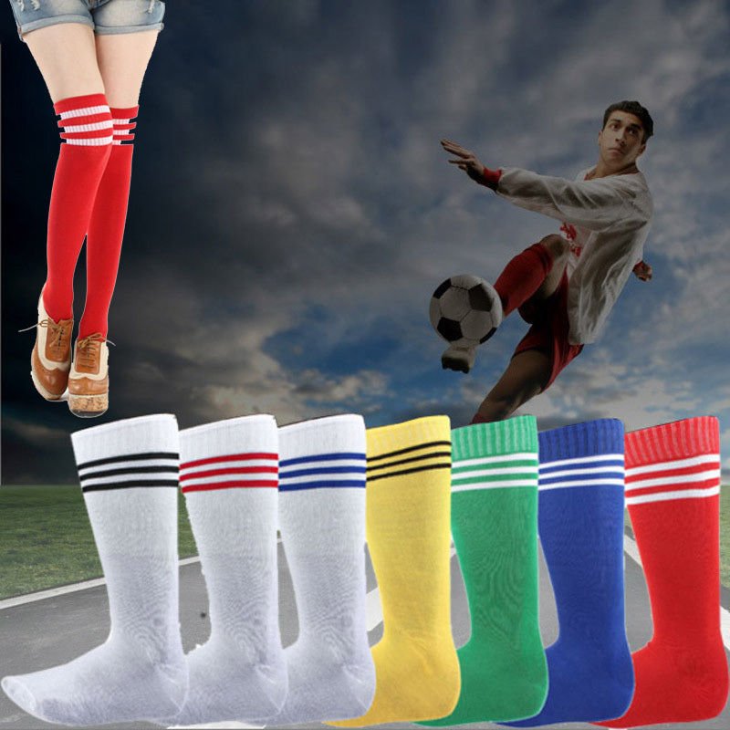 Mens Womens Sports Breathable Tube Long High Socks Knee Warm Casual Footy Soccer - Zmart Australia