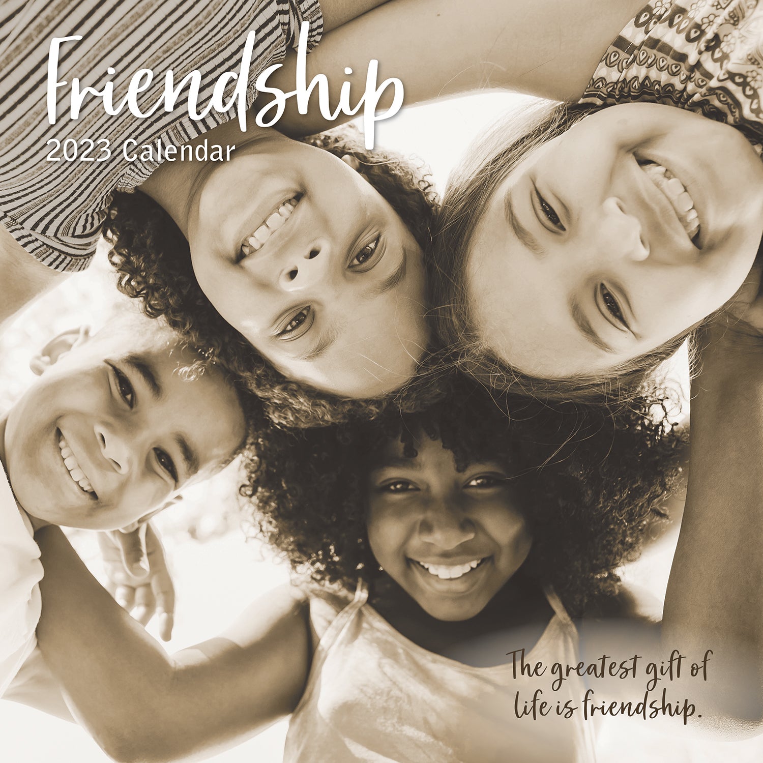Friendship - 2023 Square Wall Calendar 16 Months Lifestyle Planner New Year Gift - Zmart Australia