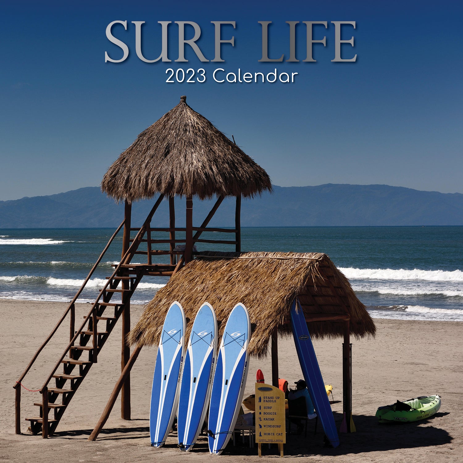 Surf Life - 2023 Square Wall Calendar 16 Months Lifestyle Planner New Year Gift - Zmart Australia
