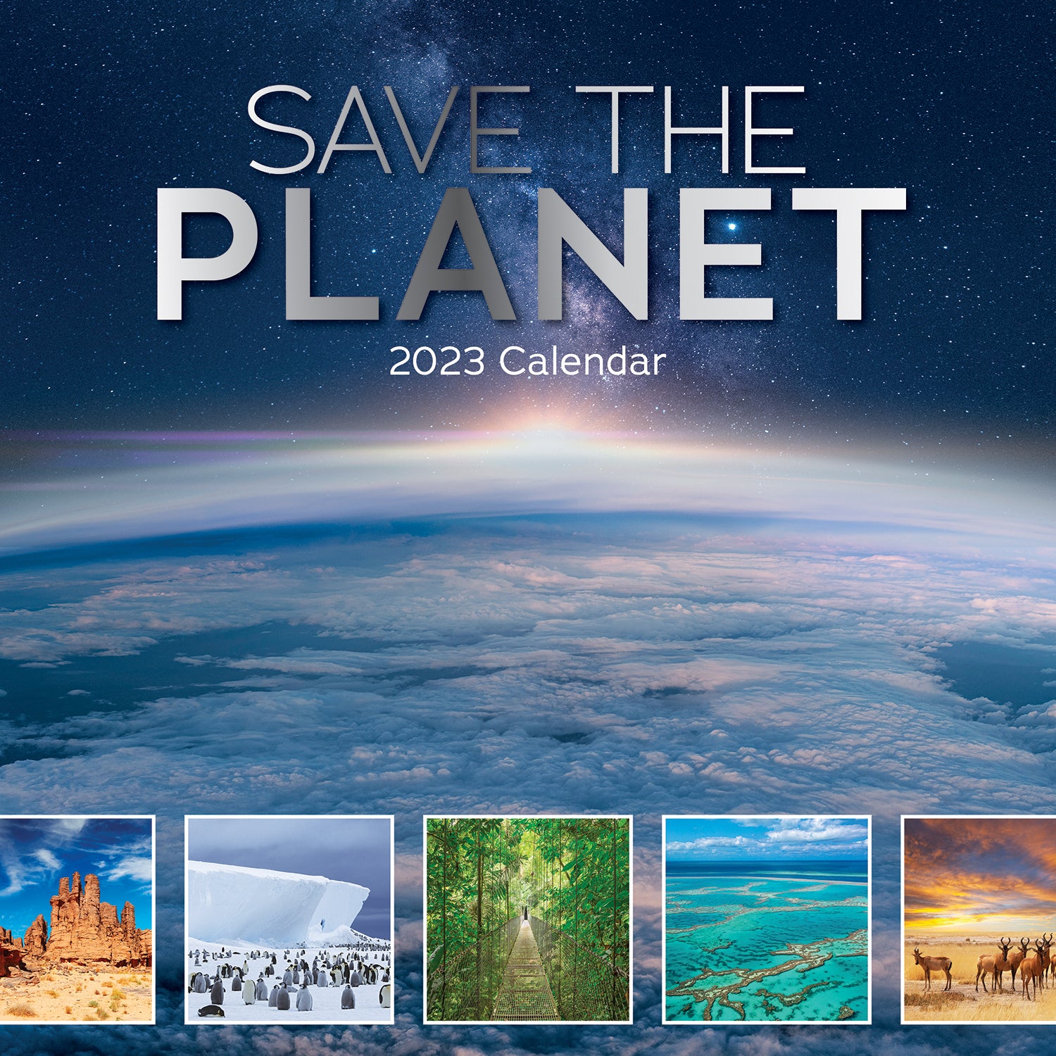 Save the Planet - 2023 Square Wall Calendar 16 Months Planner Xmas New Year Gift - Zmart Australia