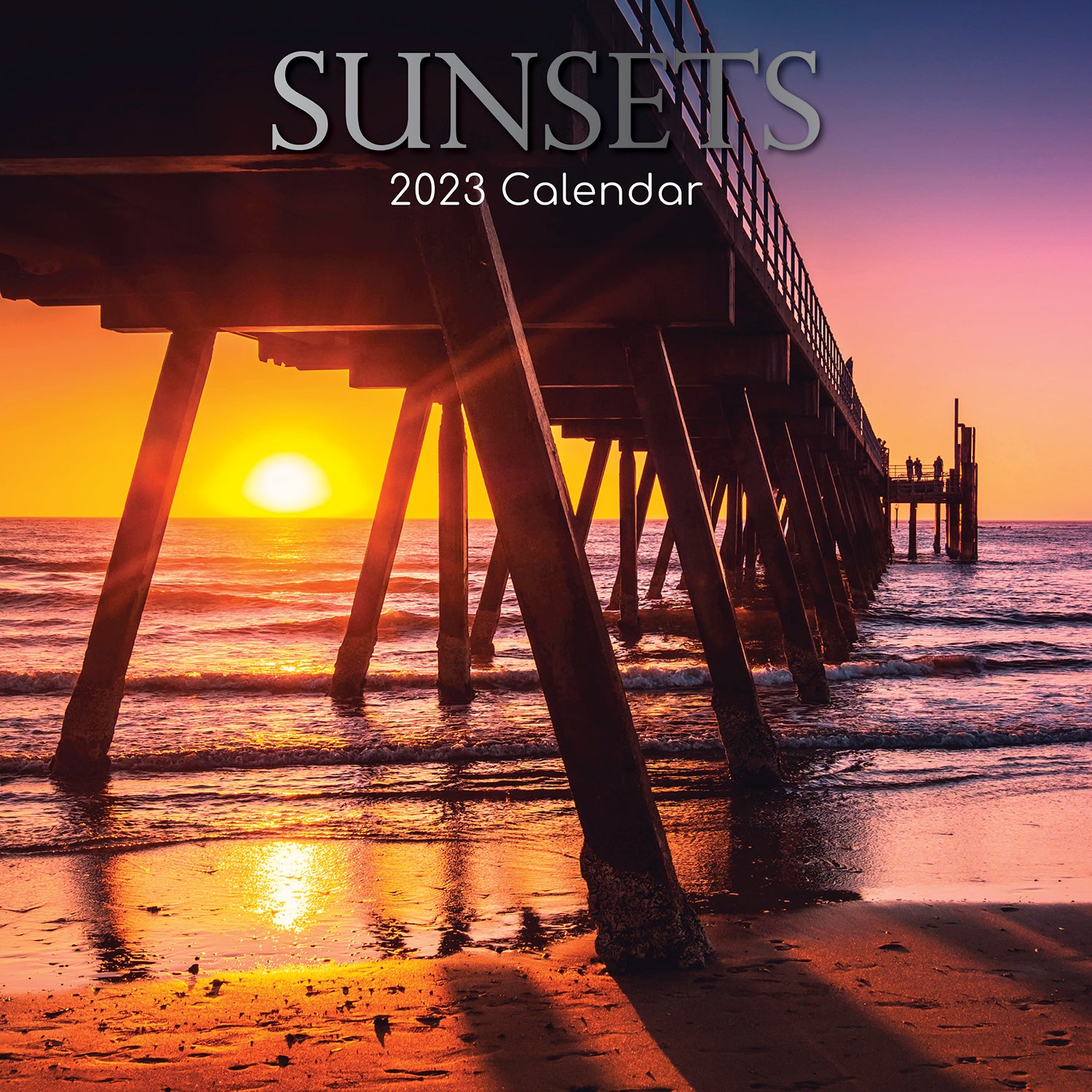 Sunsets - 2023 Square Wall Calendar 16 Months Premium Planner Xmas New Year Gift - Zmart Australia