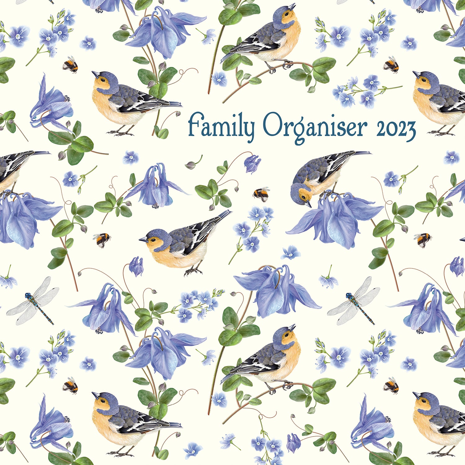 Birdsong Family Organiser - 2023 Square Wall Calendar 16 Months Planner Gift - Zmart Australia