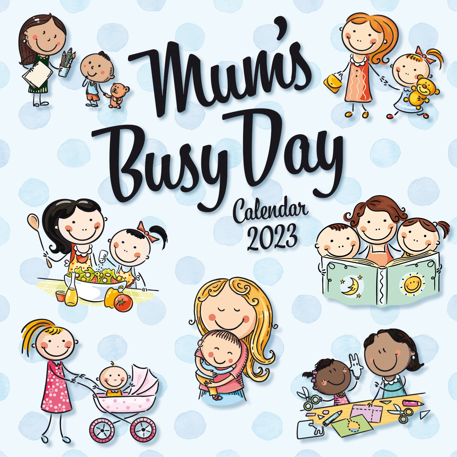 Mum's Busy Day - 2023 Square Wall Calendar 16 Months Planner Xmas New Year Gift - Zmart Australia