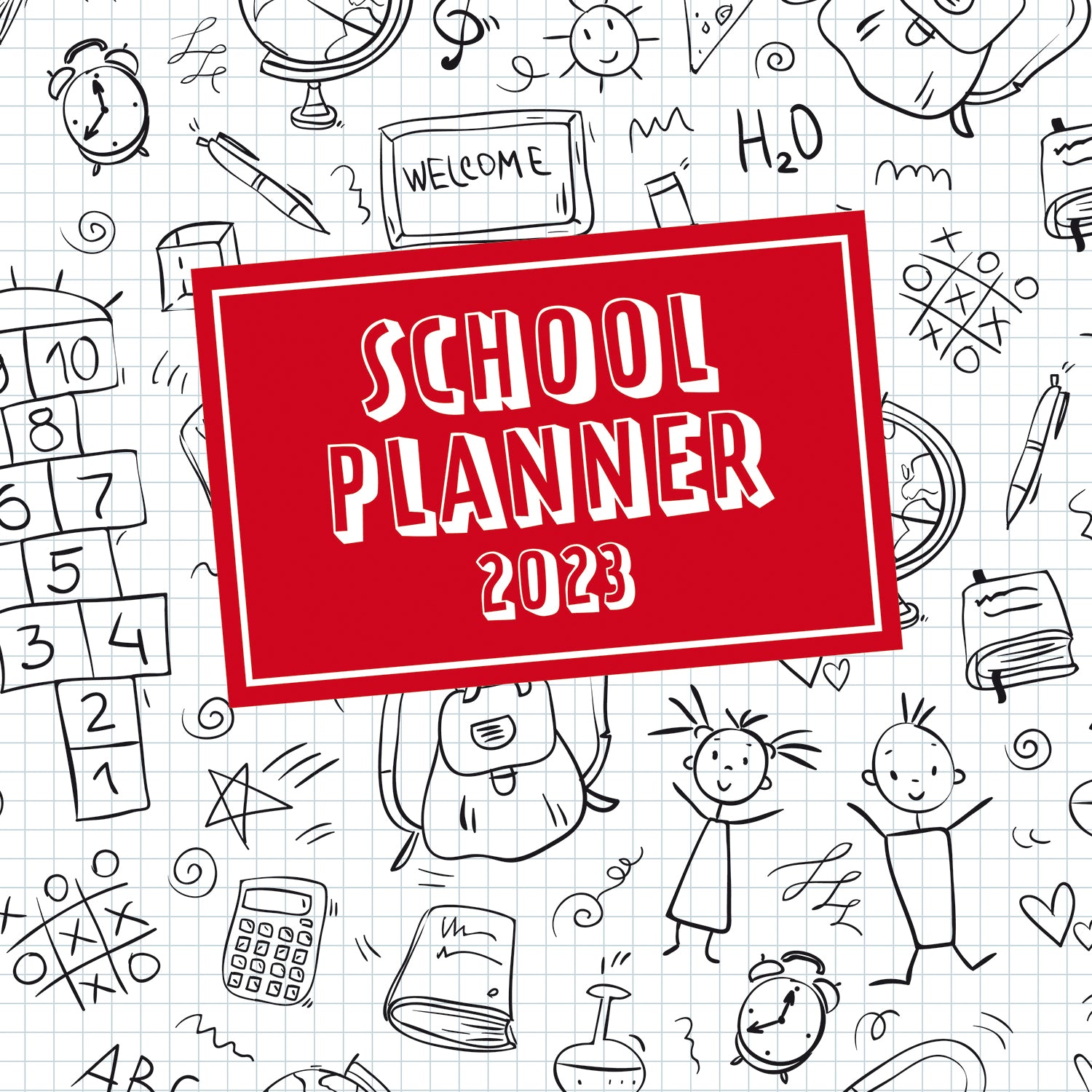 School Planner - 2023 Square Wall Calendar 16 Months Planner Xmas New Year Gift - Zmart Australia