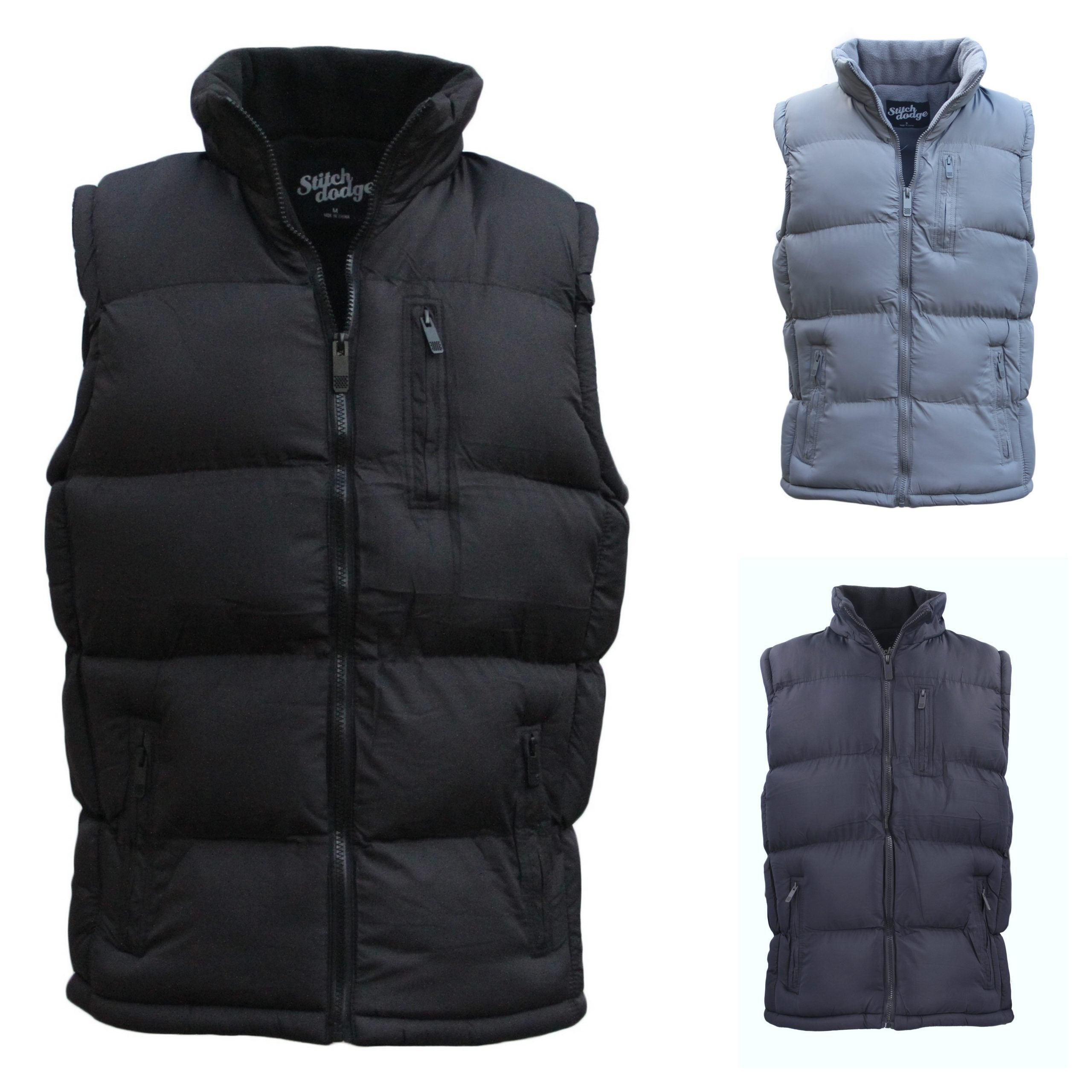 New Men's Thick Puffy Puffer Sleeveless Jacket Winter Thick Vest Quilted Jacket - Zmart Australia