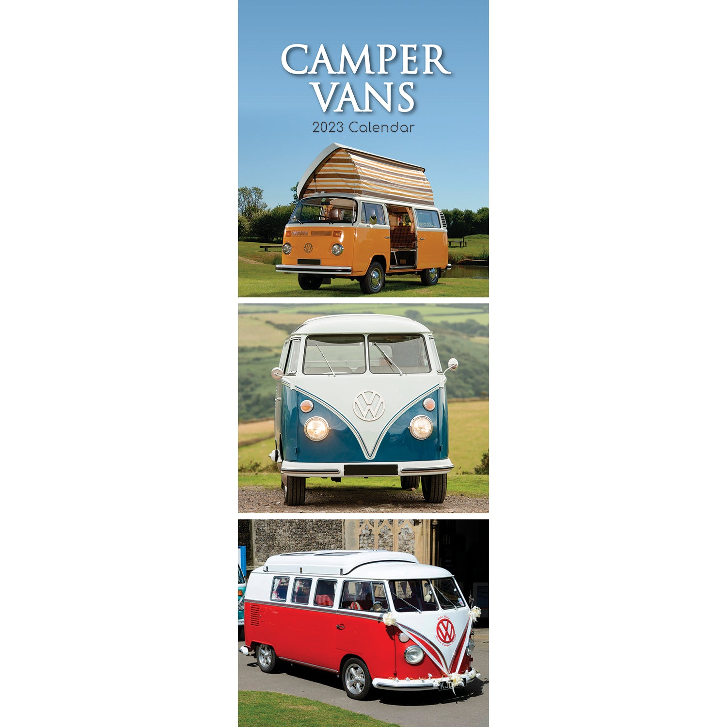 2023 Camper Vans - Slimline Slim Wall Calendar Hanging Planner New Year Gift - Zmart Australia