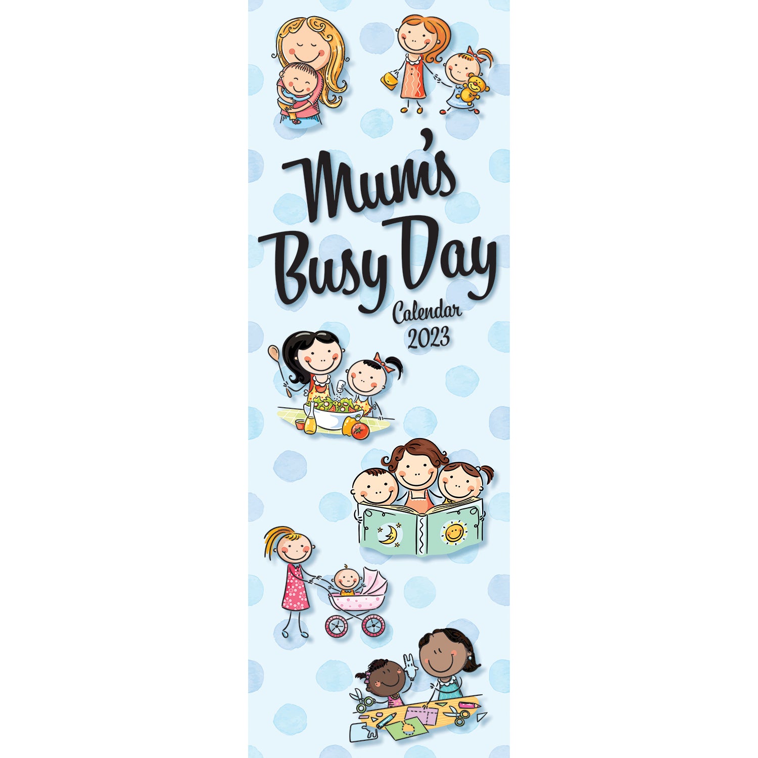 2023 Mum's Busy Day - Slimline Slim Wall Calendar Hanging Planner New Year Gift - Zmart Australia