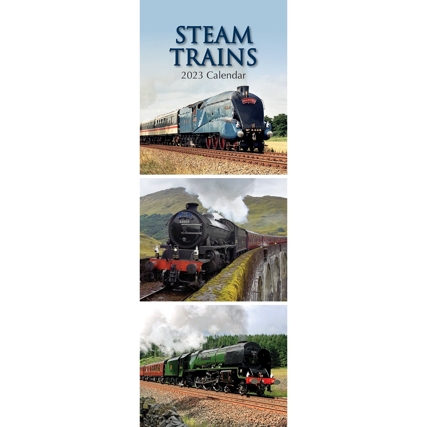2023 Steam Trains - Slimline Slim Wall Calendar Hanging Planner New Year Gift - Zmart Australia