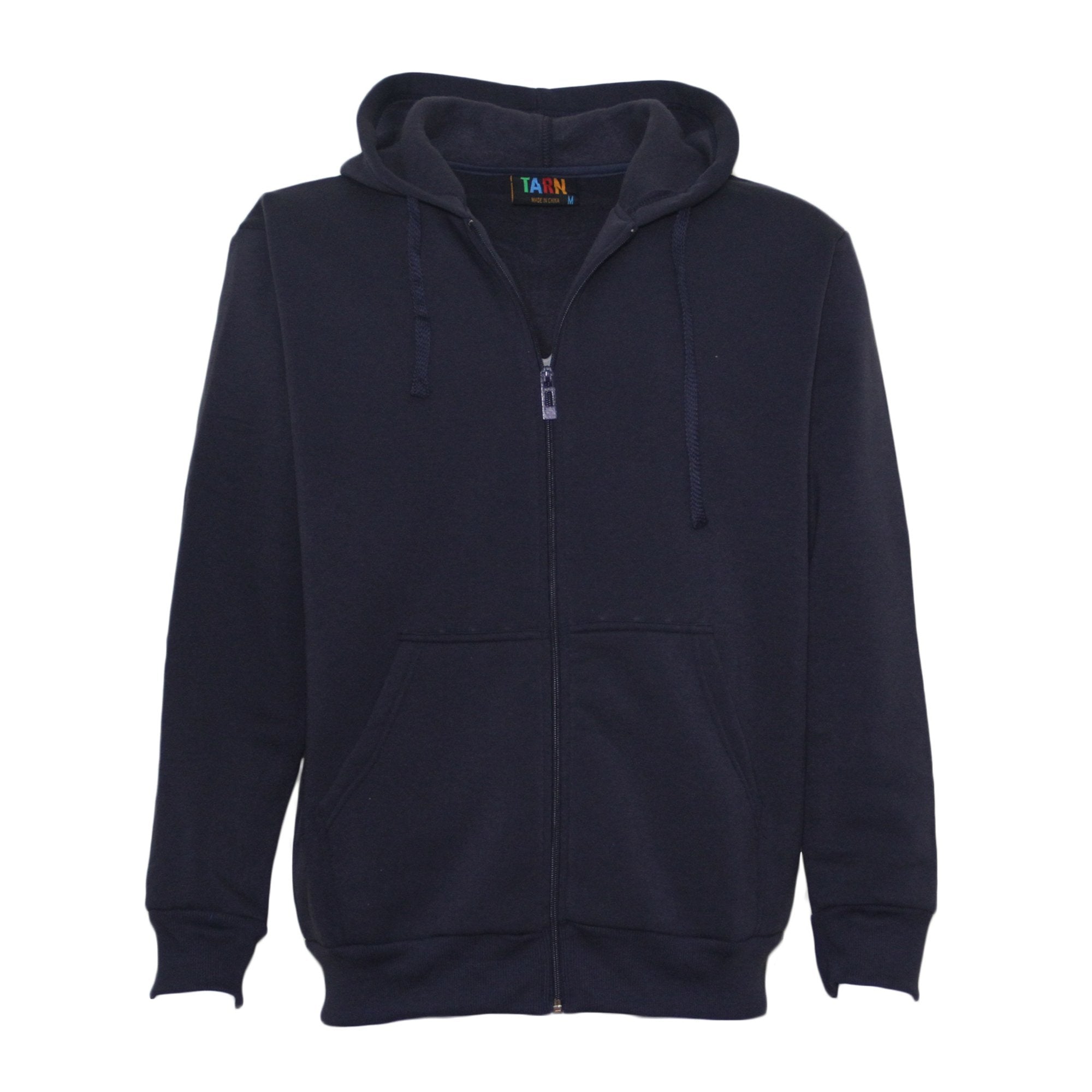 New Men's Zip Up Fleece Lined Hoodie Hooded Basic Plain Jacket Sports ...