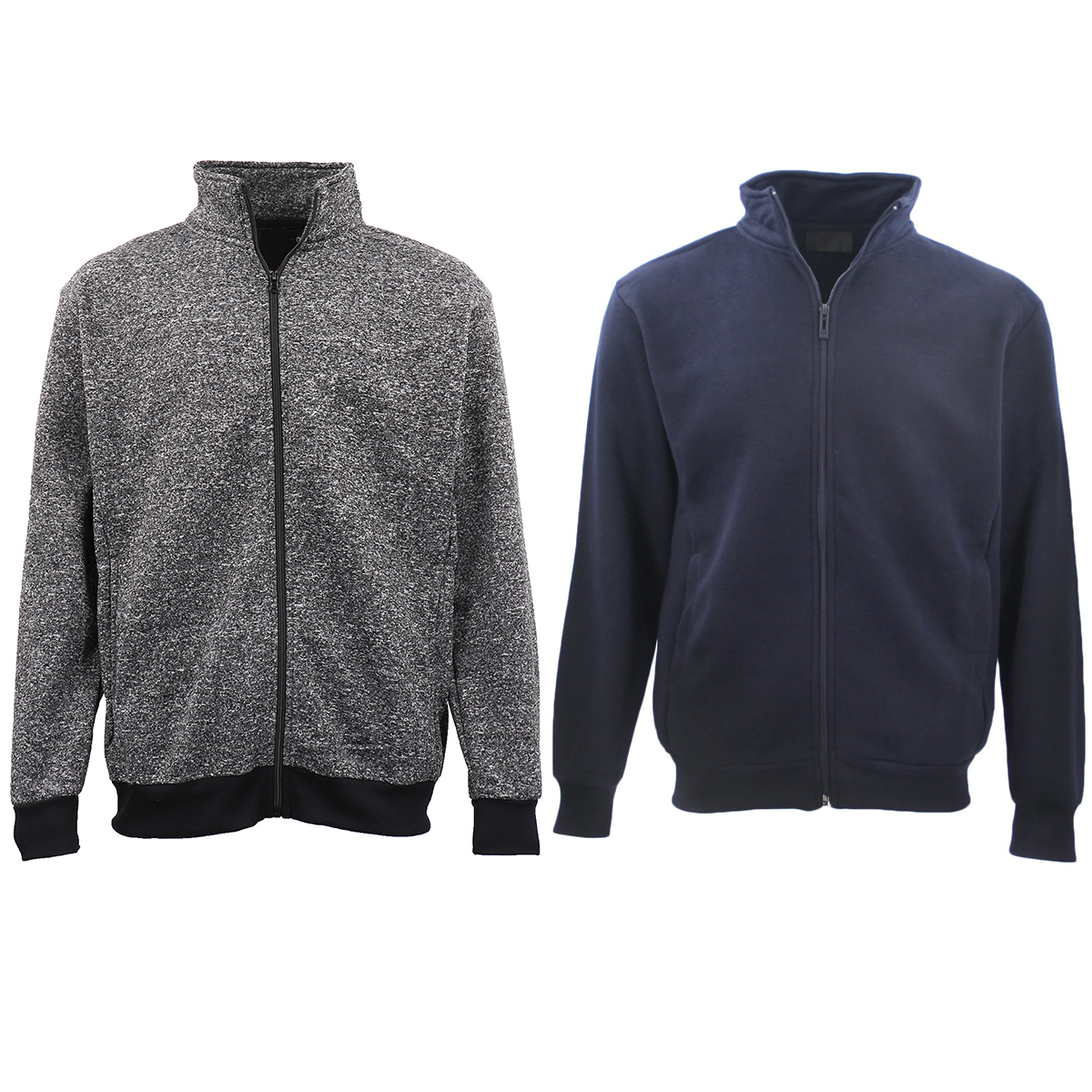 Adult Unisex Plain Fleece Lined Full Zip Up Jumper Jacket Men's Sweatshirt Coat