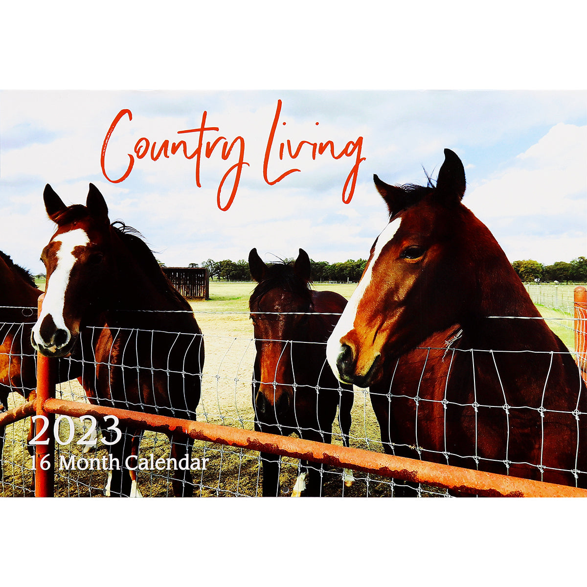 Country Living - 2023 Rectangle Wall Calendar Hanging Planner 16 Months New Year - Zmart Australia