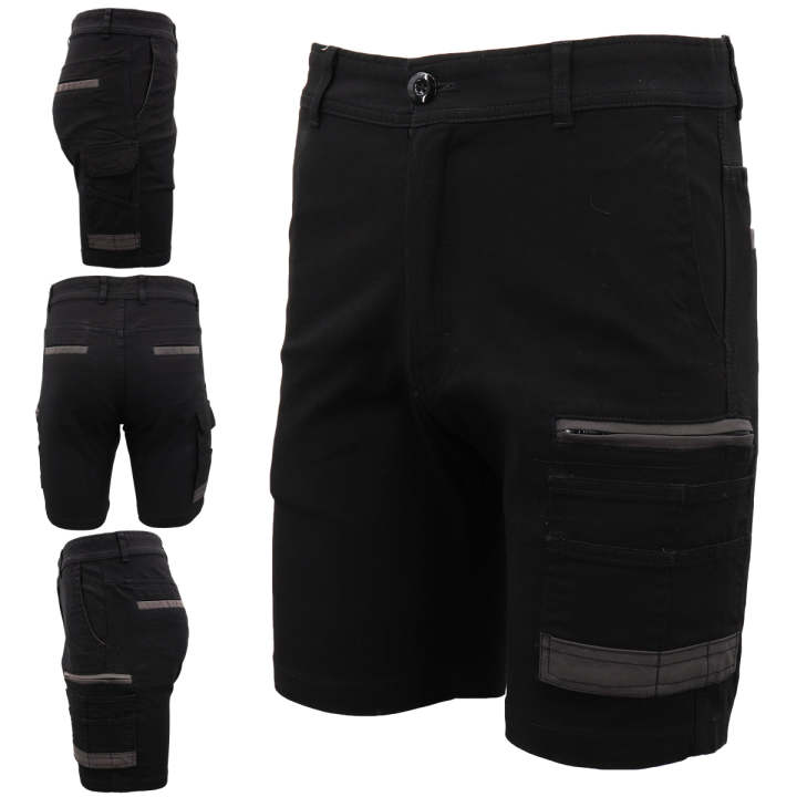 Mens Cargo Cotton Drill Work Shorts Upf 50 13 Pockets Tradies Workwear Trousers 0391