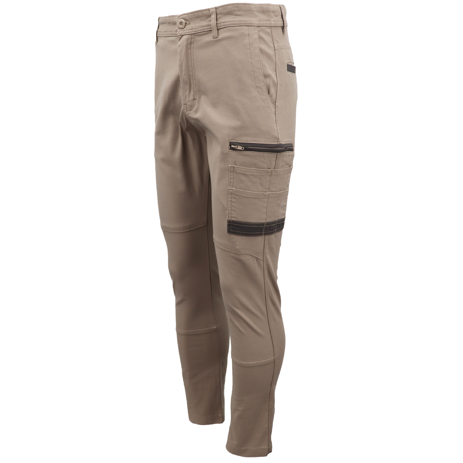 Mens Cotton Drill Cargo Work Pants Upf 50 13 Pockets Tradies Workwear Trousers 7089