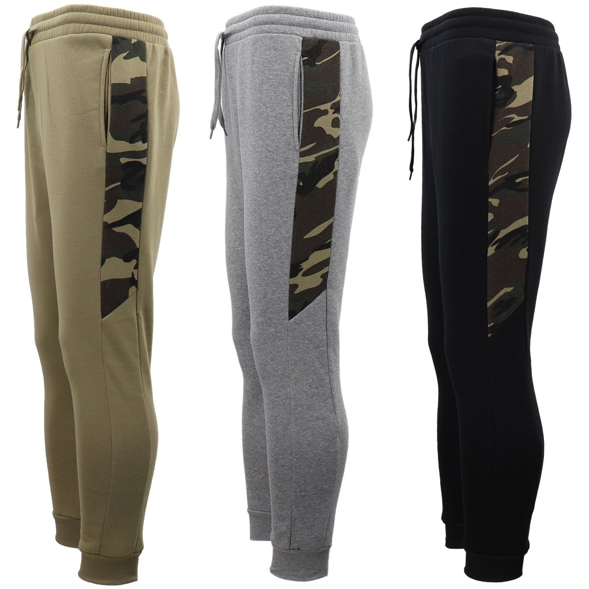 Men's Fleece Lined Slim Cuff Sport Track Pants Military Camouflage Gym Trousers - Zmart Australia