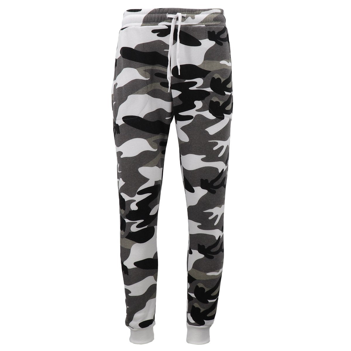 Men's Fleece Track Pants Military Camouflage Tactical Gym Trousers w
