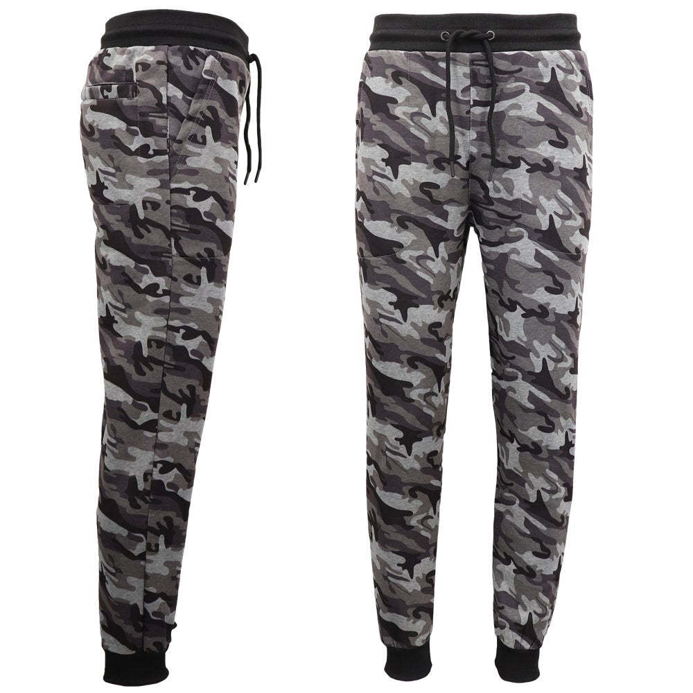 Men's Fleece Track Pants Military Camouflage Tactical Sport Trousers ...