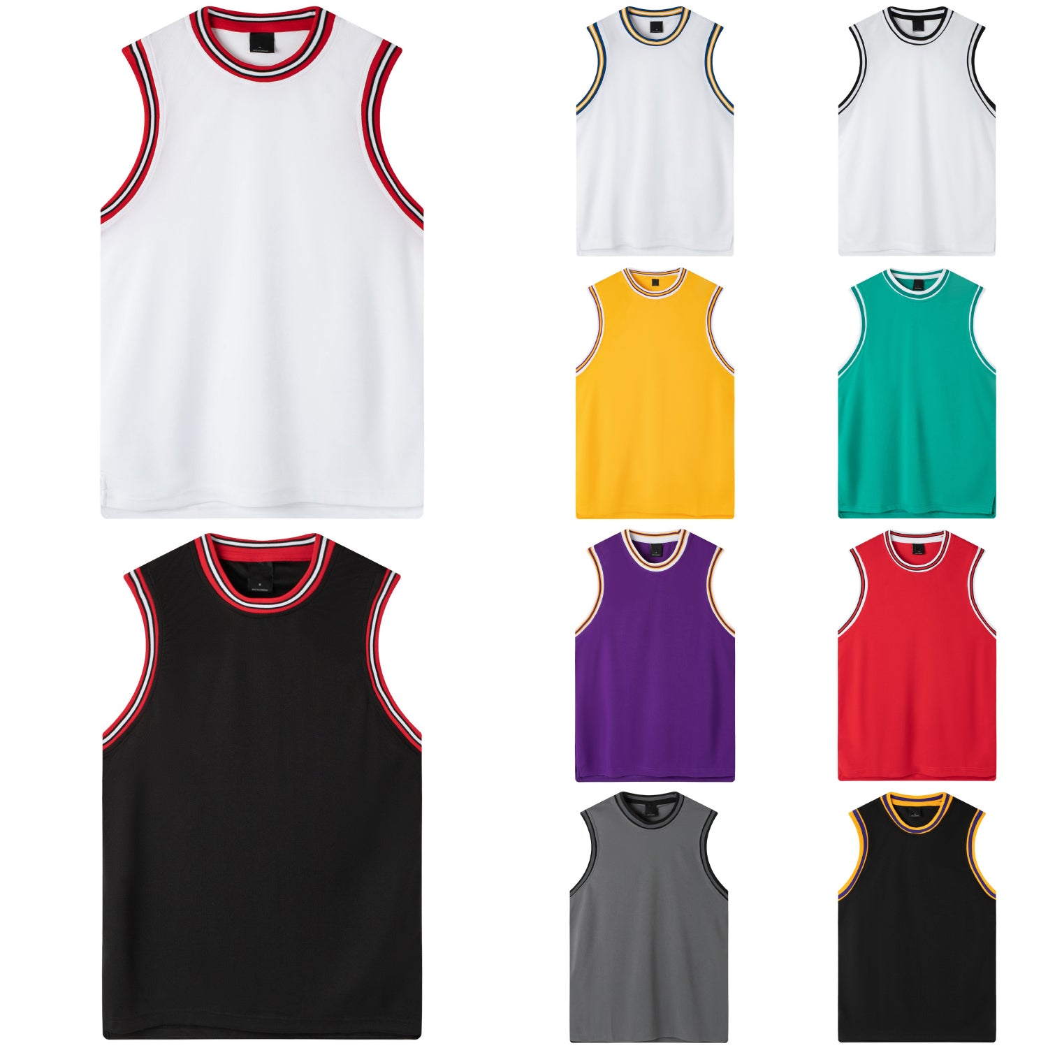 Mens Plain Basketball Jersey Gym Sports Basic Blank Sleeveless T Shirt Vest Tops - Zmart Australia