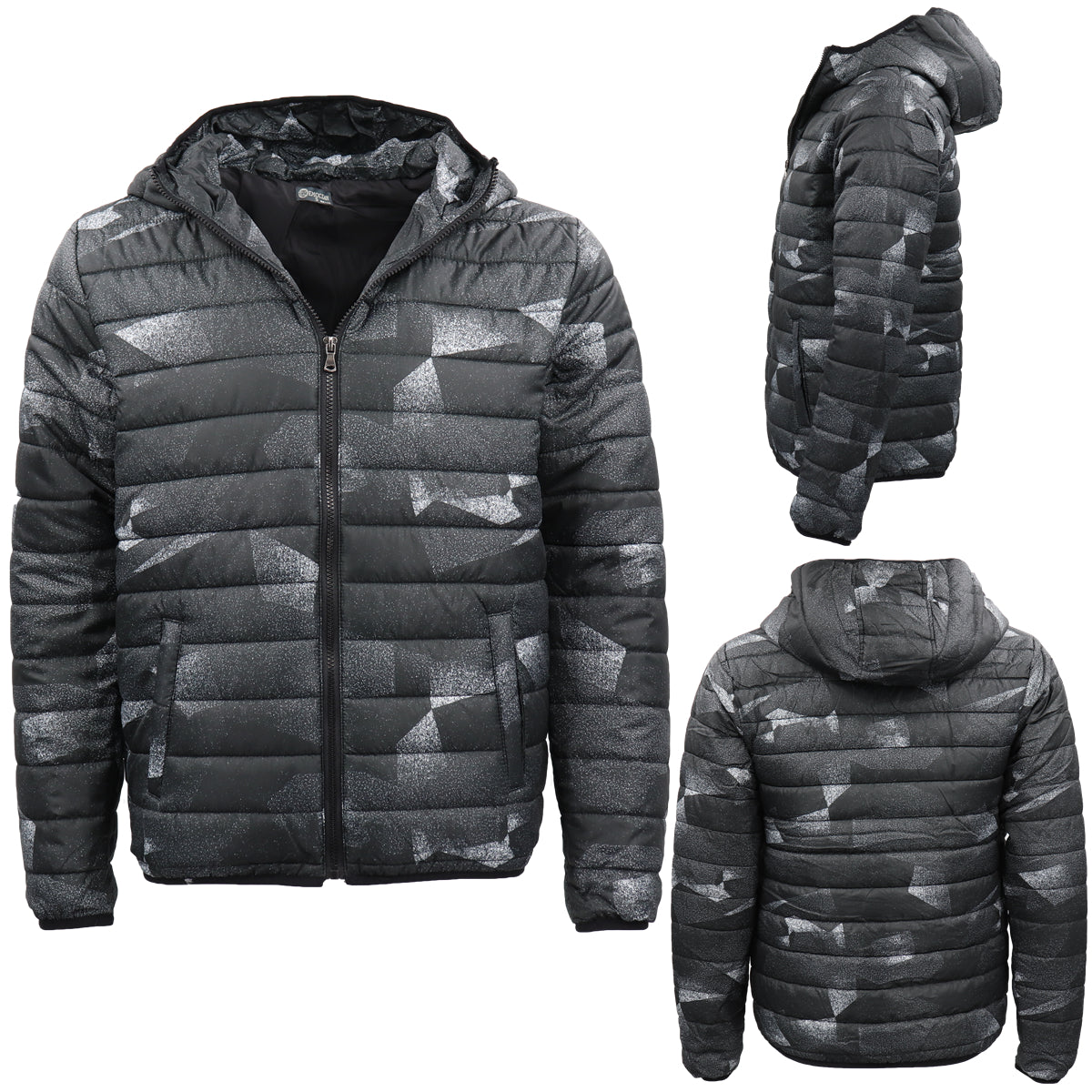 Men's Thick Hooded Puffer Jacket Winter Quilted Padded Puffy Coat Windproof Warm - Zmart Australia