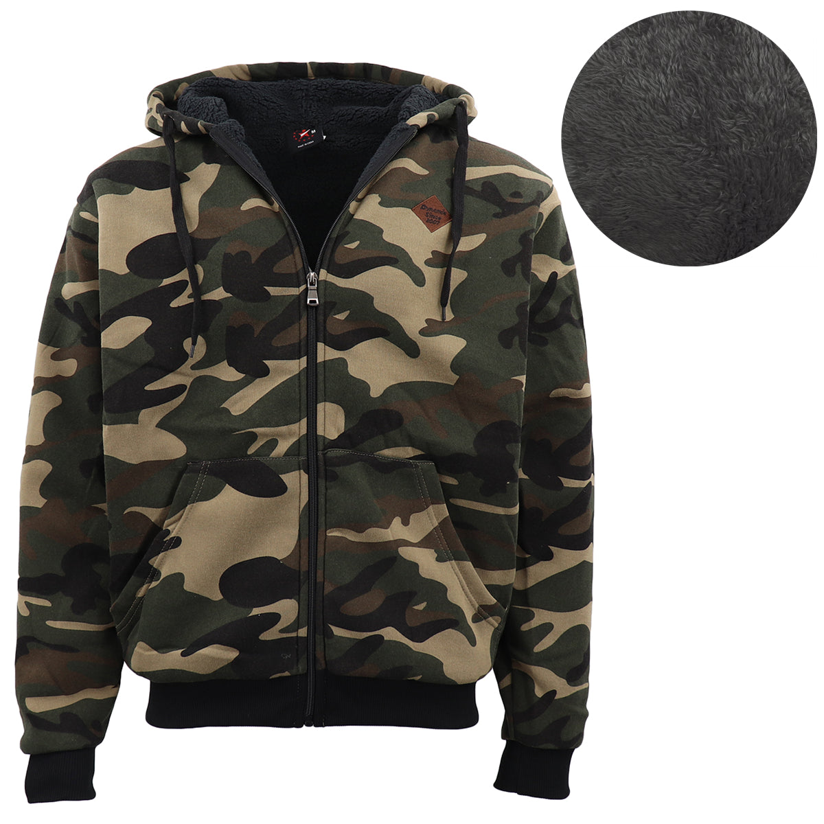 Mens camo zip up hoodie online