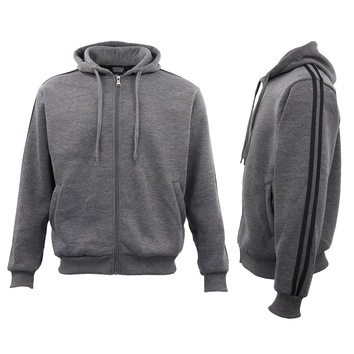 Mens Unisex Sports Zip Up Hoodie Hooded Jacket Fleece Sweat Shirt