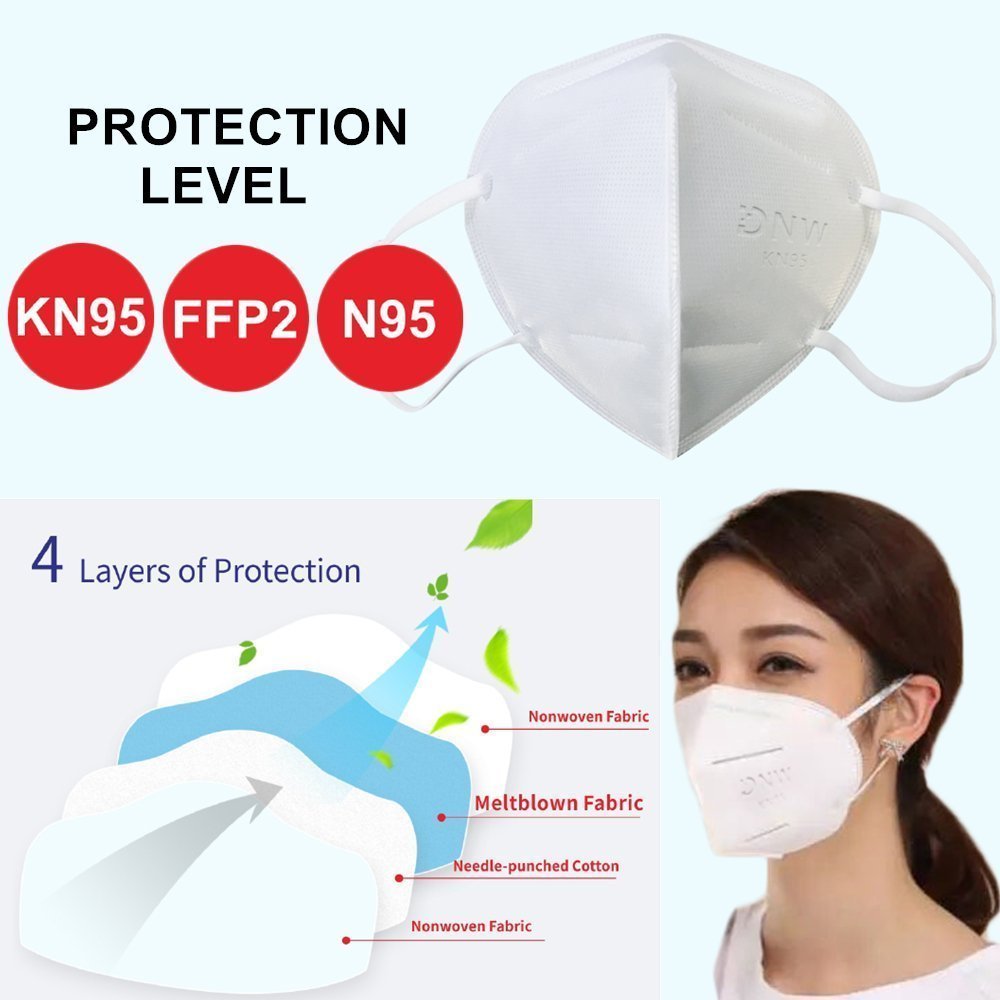 KN95 N95 4 Layers Face Mouth Mask Filter Respirator - Zmart Australia